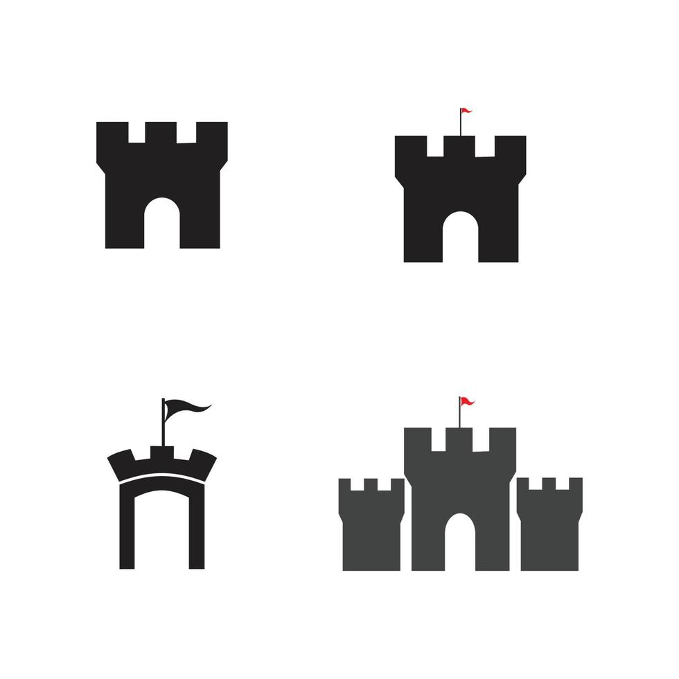 Castle vector illustration icon Logo Template design