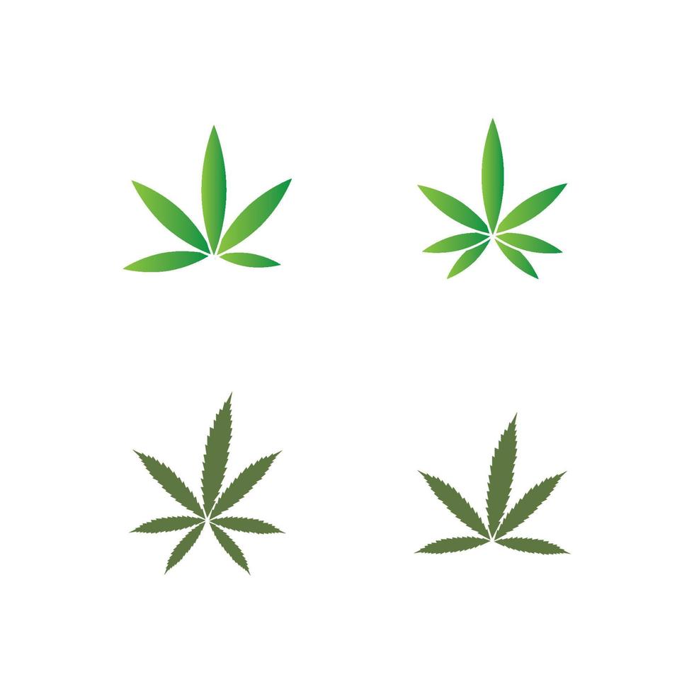 vector logo de icono de cannabis o marihuana para la industria médica o farmacéutica