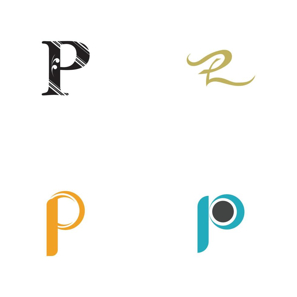 Letter p Logo Template vector icon design