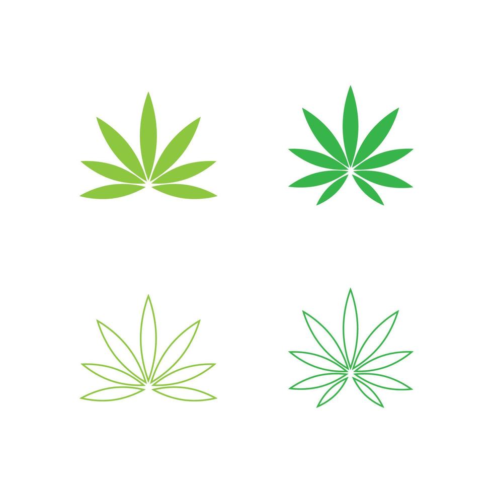 vector logo de icono de cannabis o marihuana para la industria médica o farmacéutica