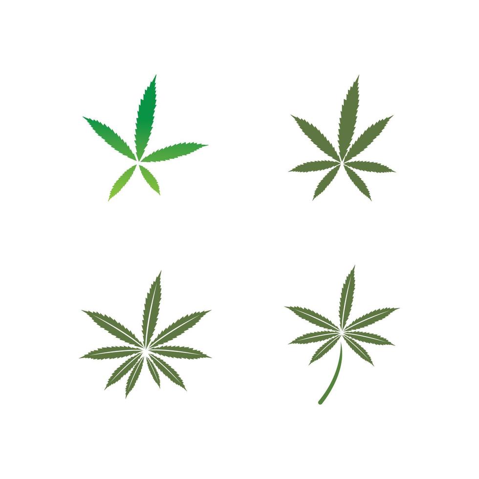 vector logo de icono de cannabis o marihuana para la industria médica o farmacéutica