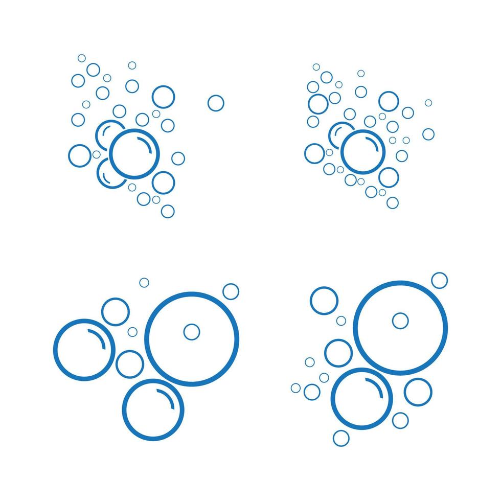 Bubble water vector illustration design template