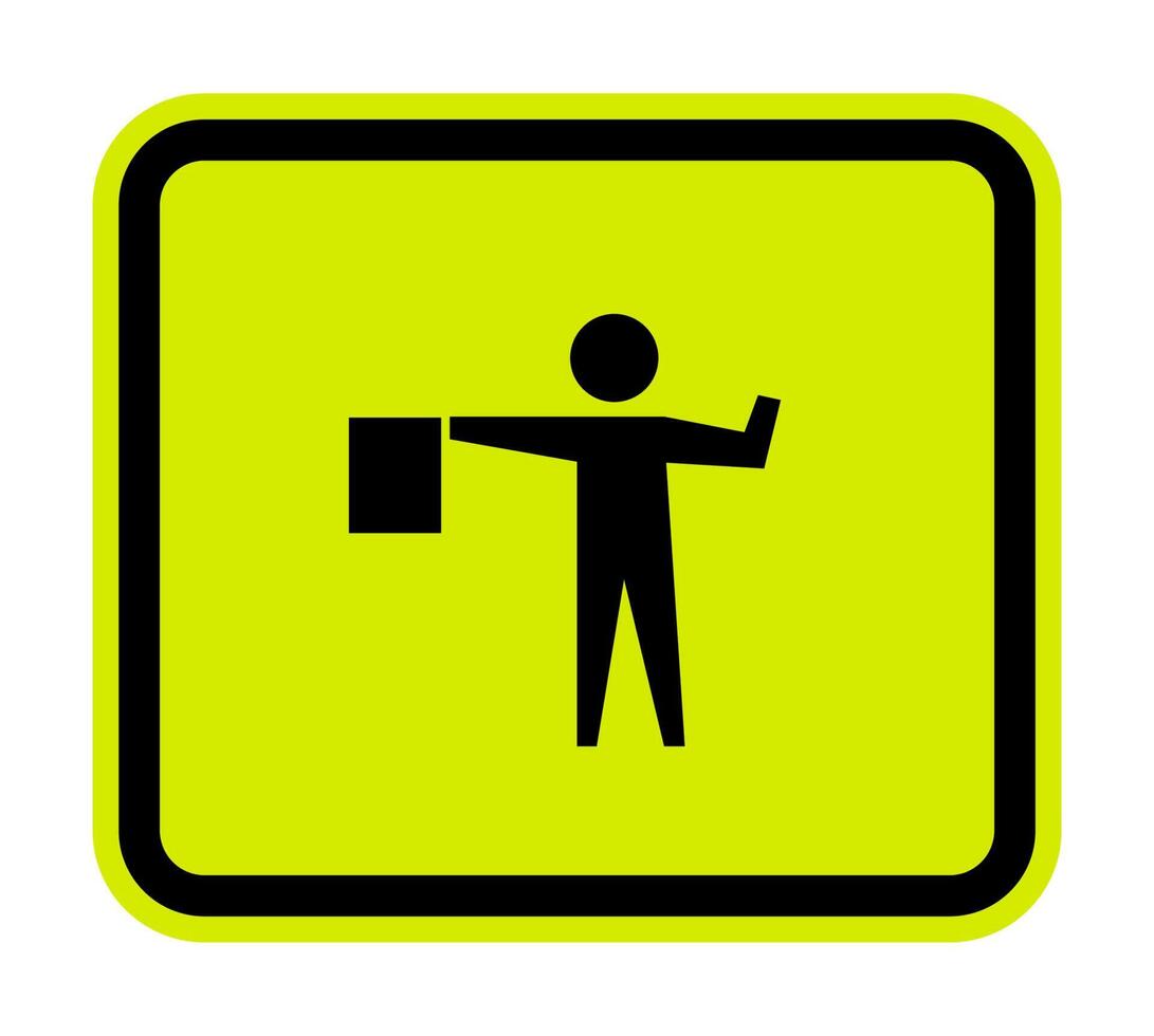 Flagger Ahead Symbol Sign Isolate on White Background,Vector Illustration vector