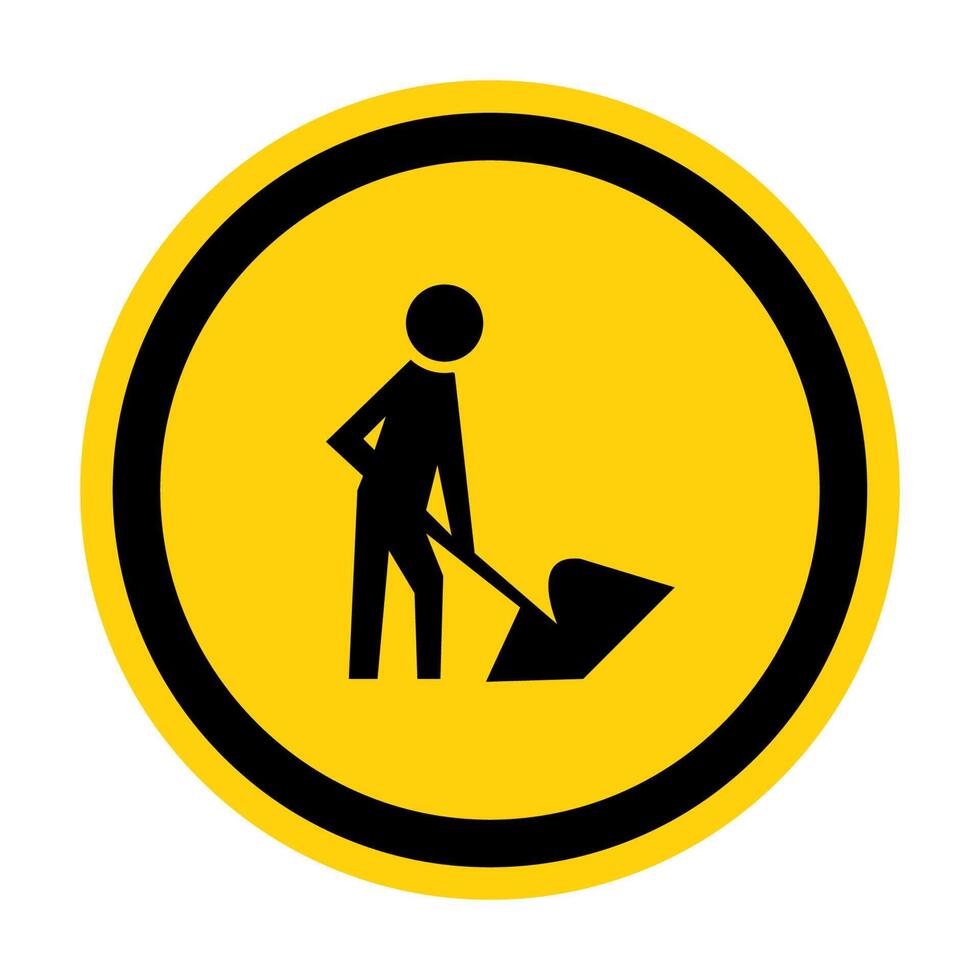Men At Work Symbol Sign Isolate on White Background,Vector Illustration vector