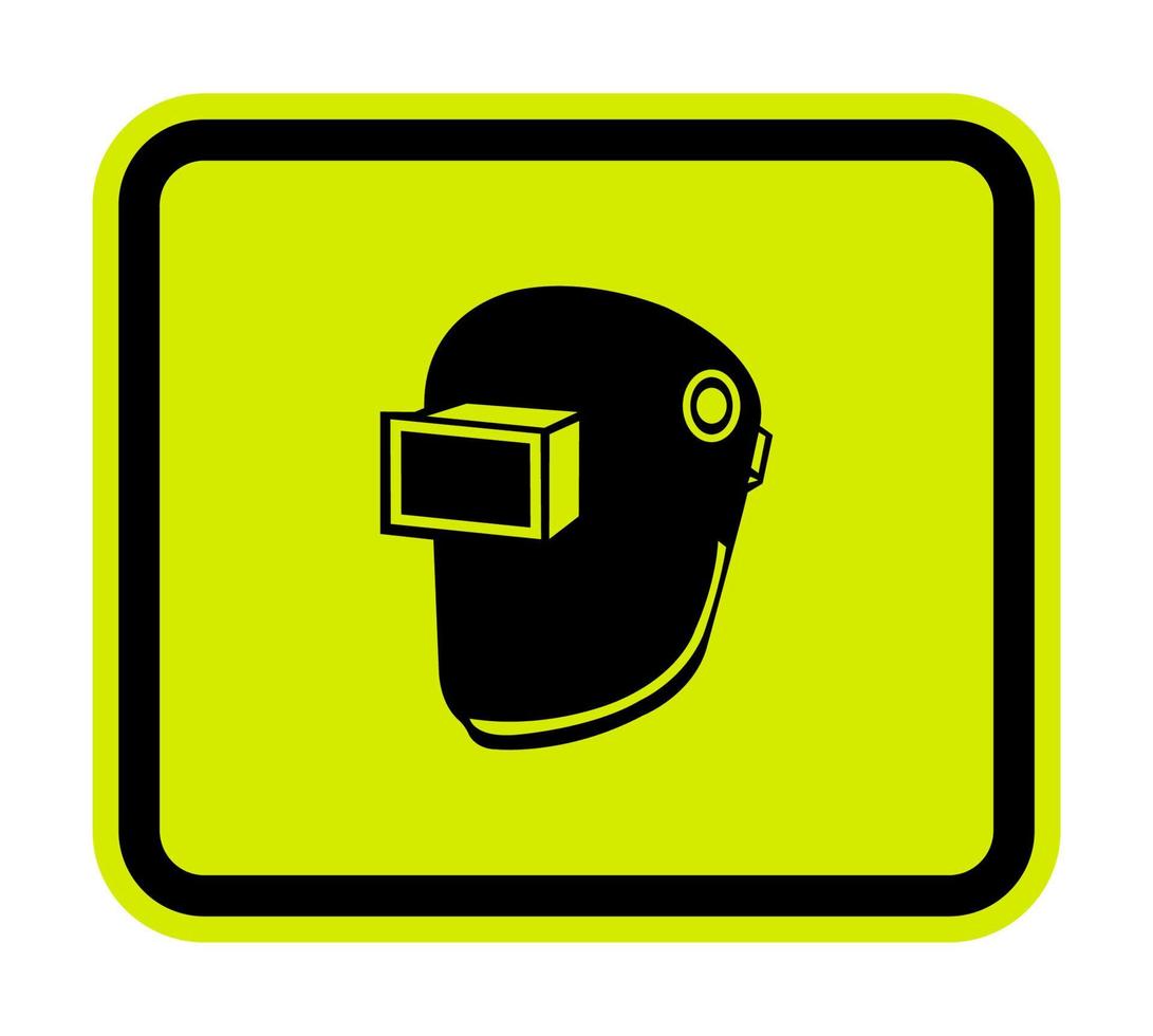 símbolo usar casco de soldadura aislar sobre fondo blanco, ilustración vectorial eps.10 vector