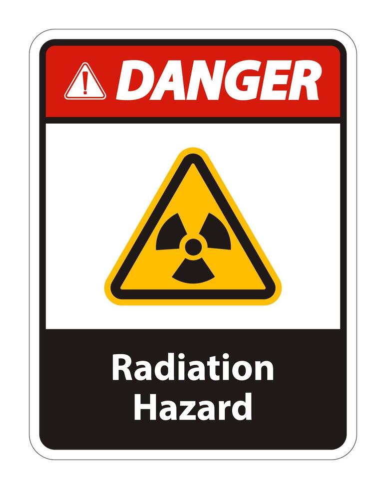 Radiation Hazard Symbol Sign Isolate On White Background,Vector Illustration vector