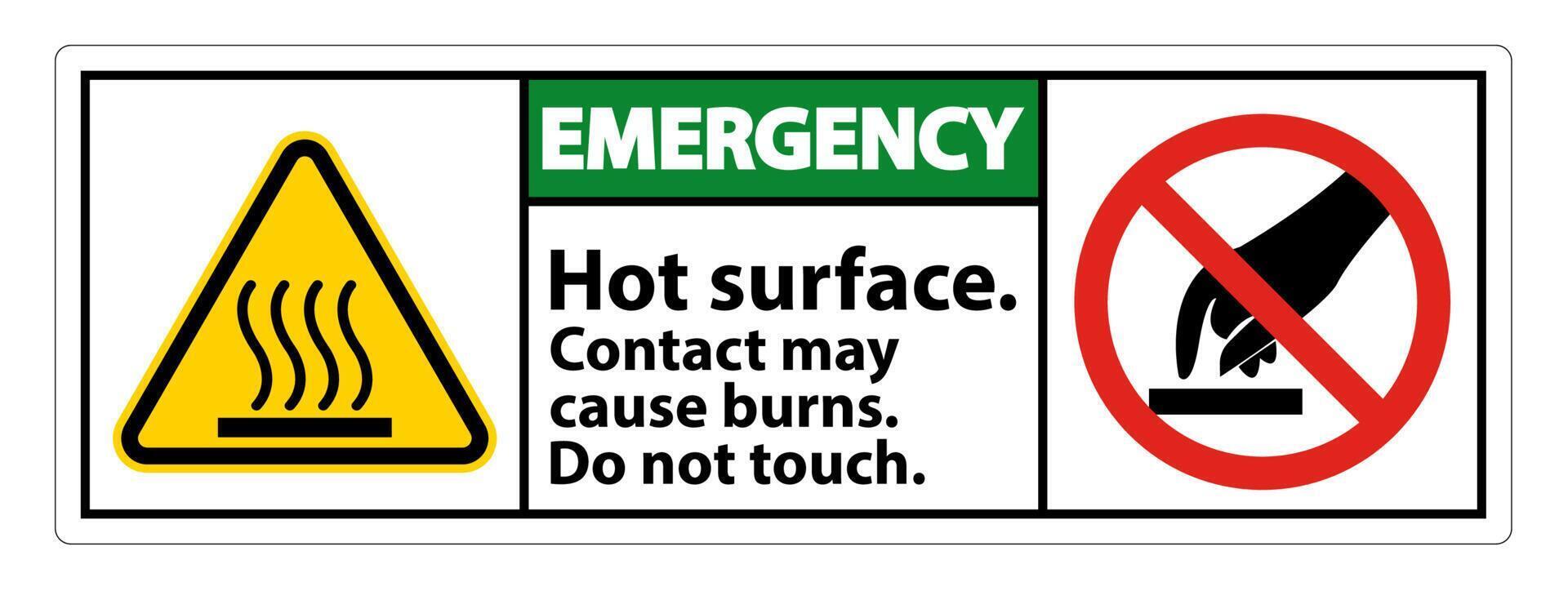 Safety Hot Surface Do Not Touch Symbol Sign Isolate on White Background,Vector Illustration vector