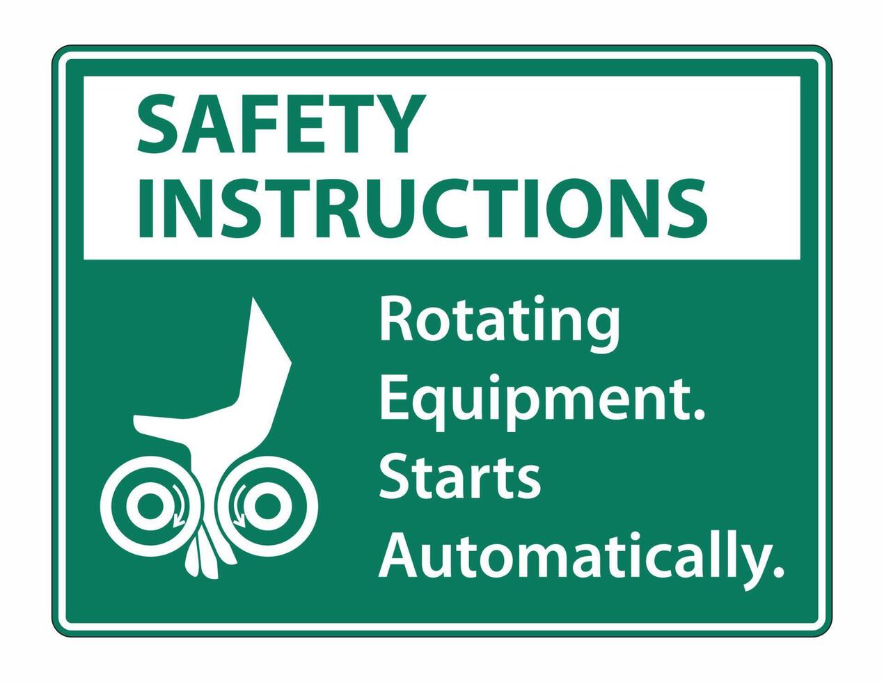 Rotating Equipment.Starts Automatically Symbol Sign Isolate on White Background,Vector Illustration vector