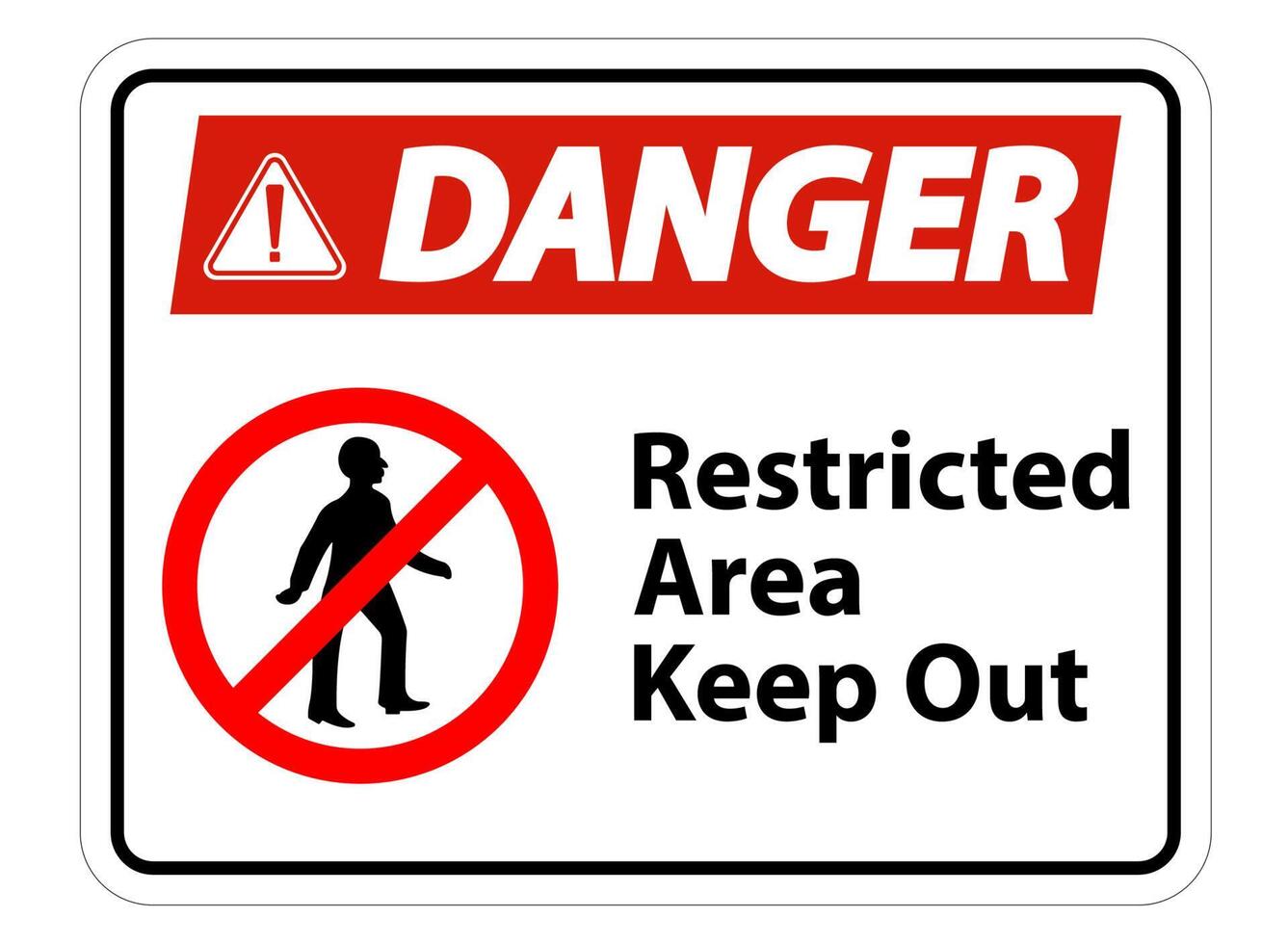 Restricted Area Keep Out Symbol Sign On White Background vector