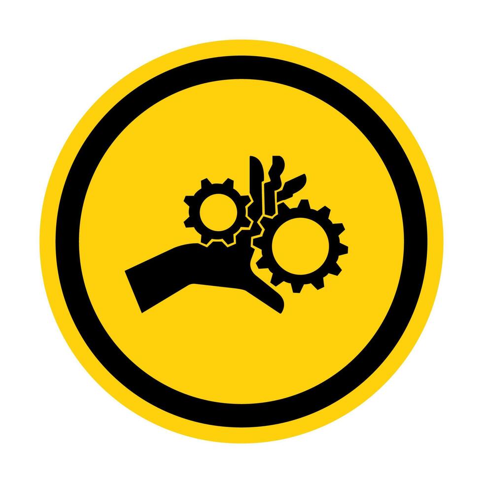 Hand Entanglement Rotating Gears Symbol Sign Isolate On White Background,Vector Illustration EPS.10 vector