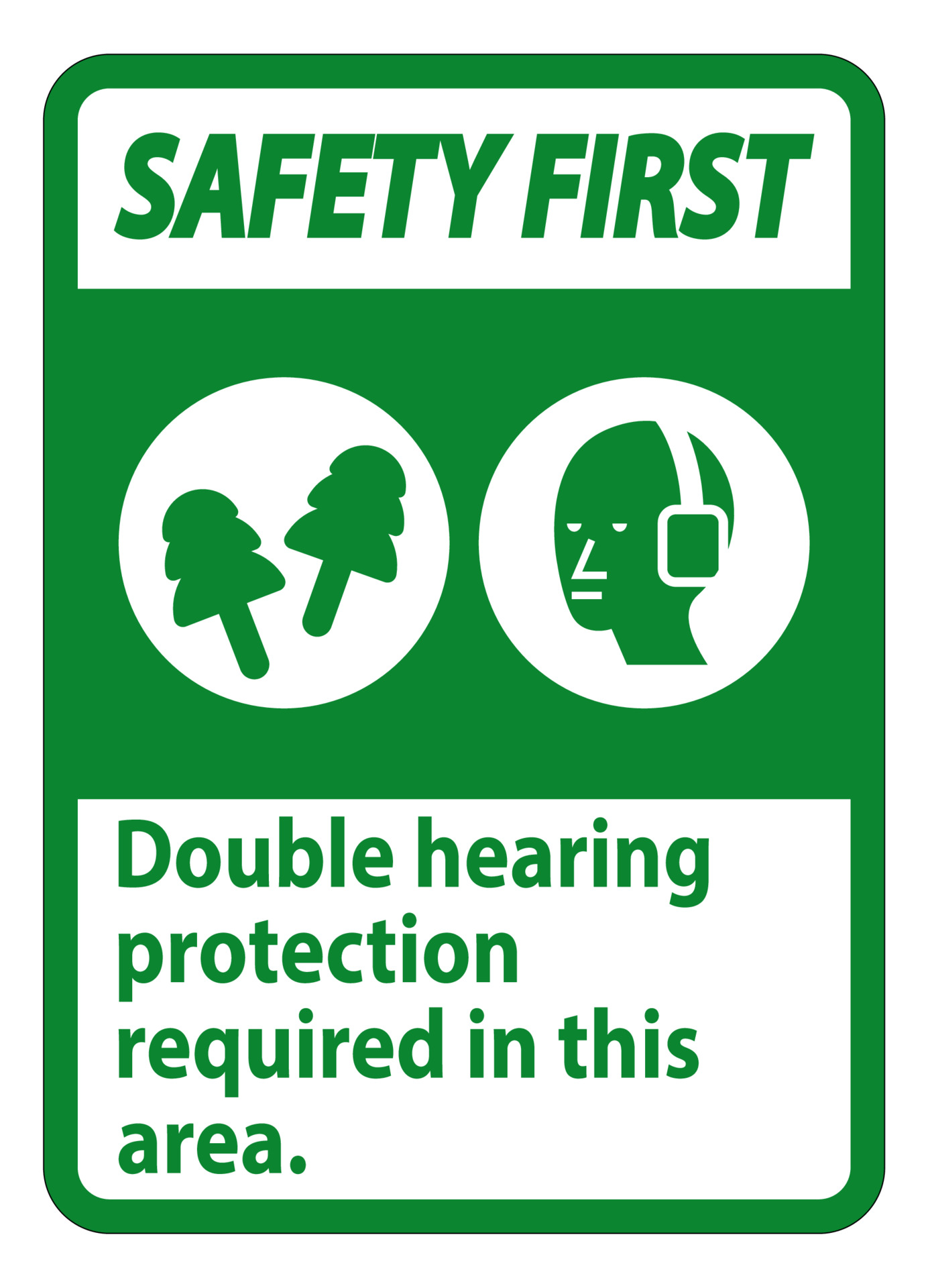 ear plug protection sign