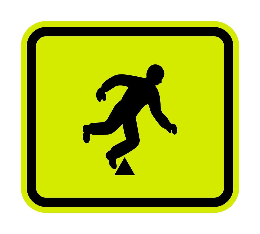 Trip Hazard Symbol Sign Isolate On White Background,Vector Illustration EPS.10 vector
