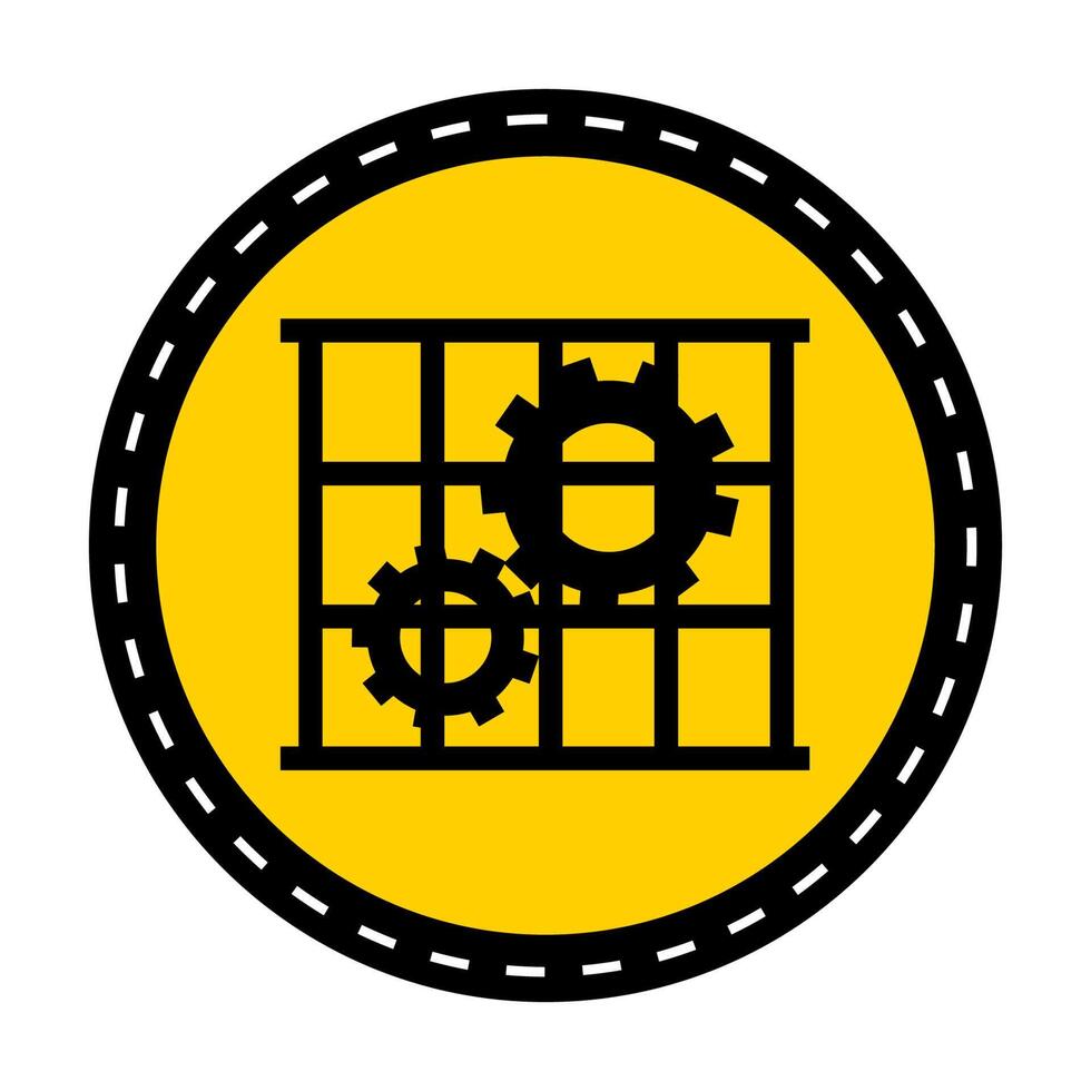 PPE Icon.Use Guards Protection Symbol Sign On black Background vector