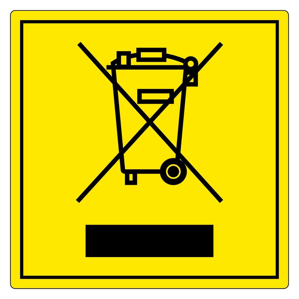 Ningún signo de símbolo de residuos aislar sobre fondo blanco, ilustración vectorial eps.10 vector