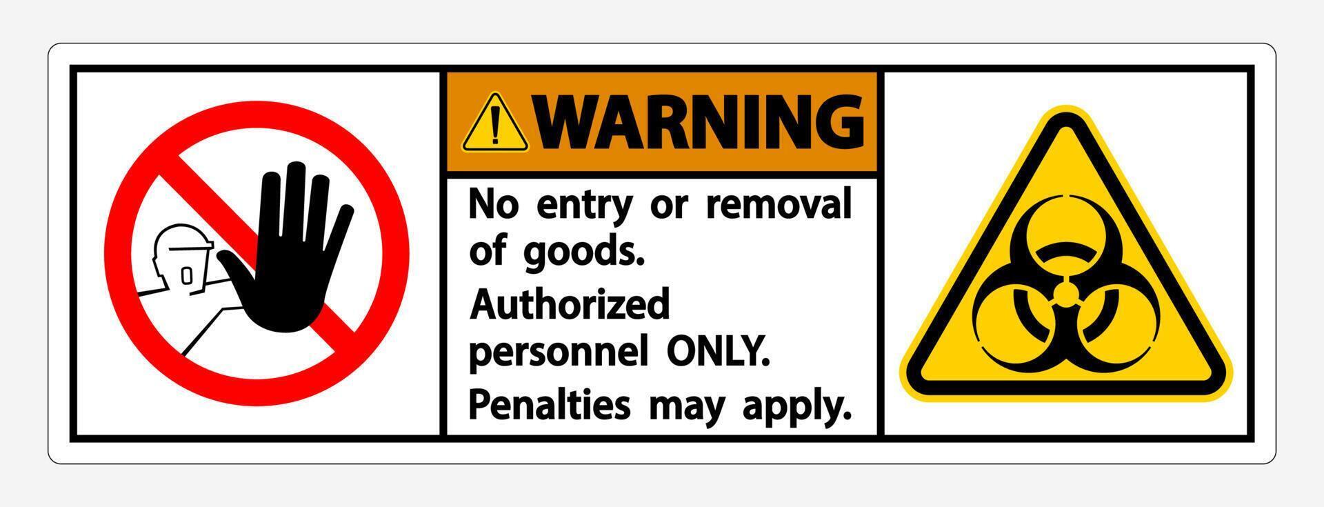 Warning Quarantine Holding Area Sign Isolated On White Background,Vector Illustration EPS.10 vector