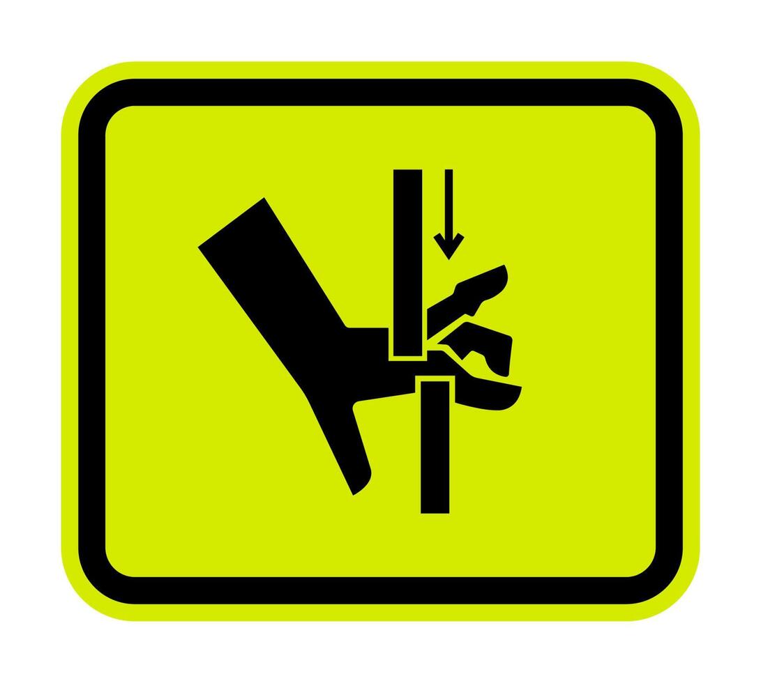 Hand Crush Moving Parts Symbol Sign, Vector Illustration, Isolate On White Background Label .EPS10