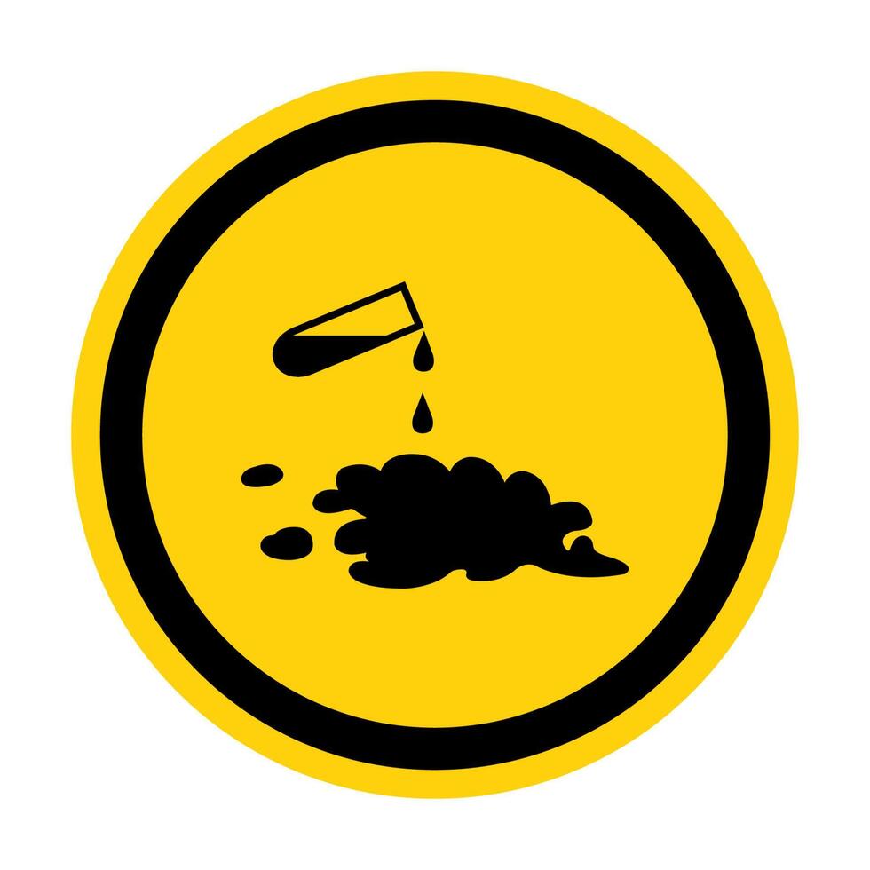Beware Chemical Spill Symbol Sign Isolate On White Background,Vector Illustration EPS.10 vector
