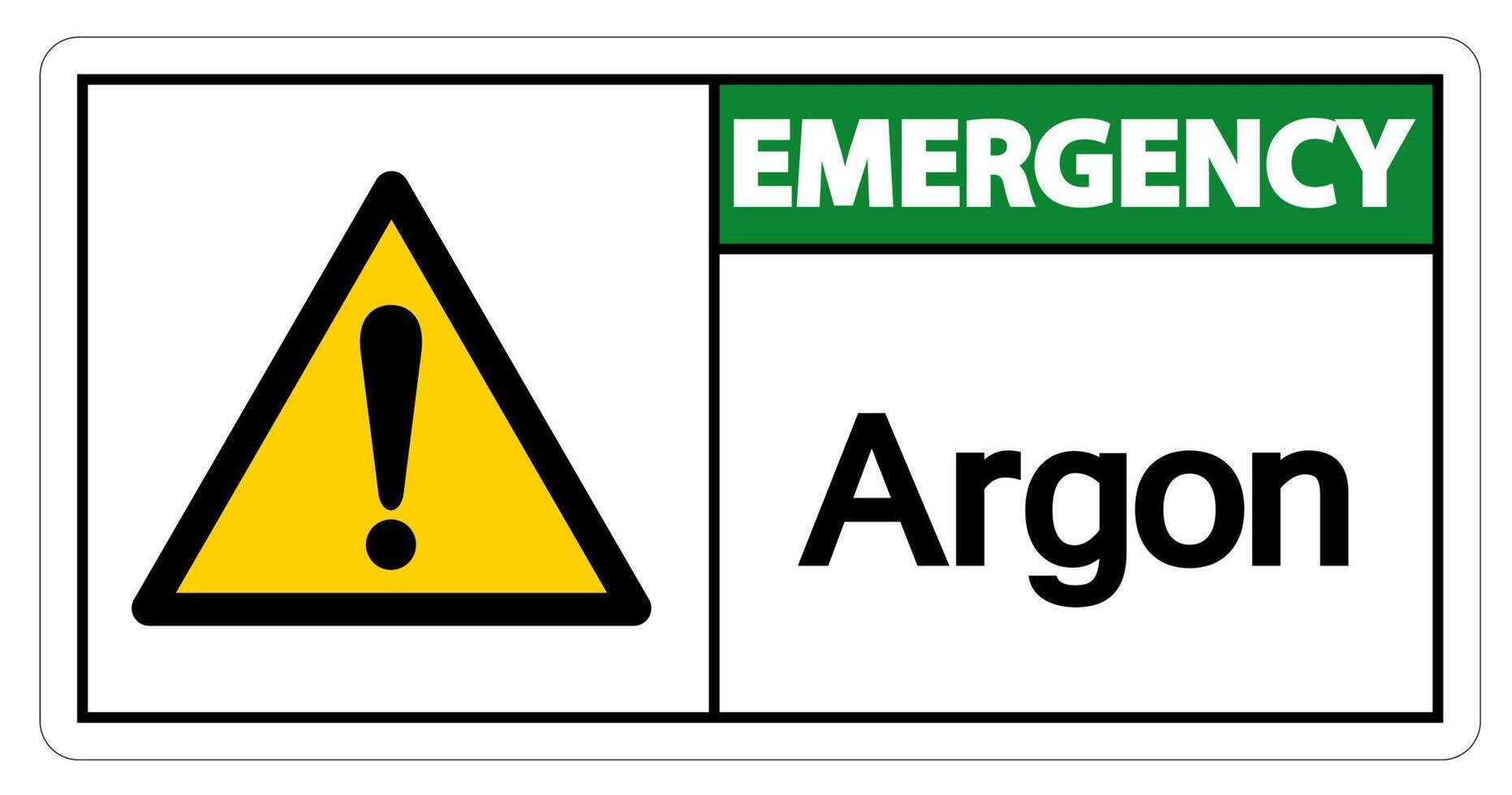 Emergency Argon Symbol Sign On White Background vector