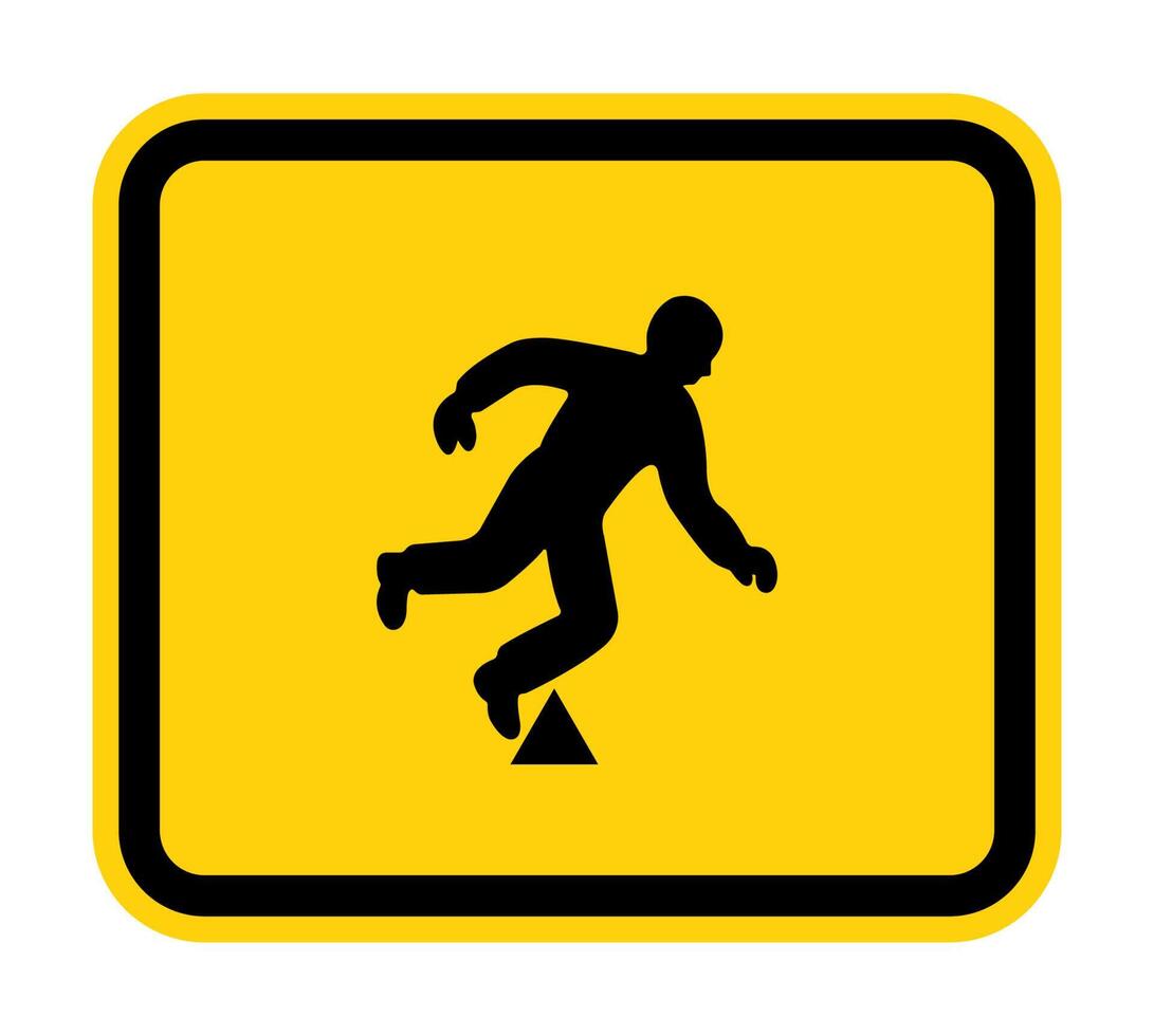 Trip Hazard Symbol Sign Isolate On White Background,Vector Illustration EPS.10 vector