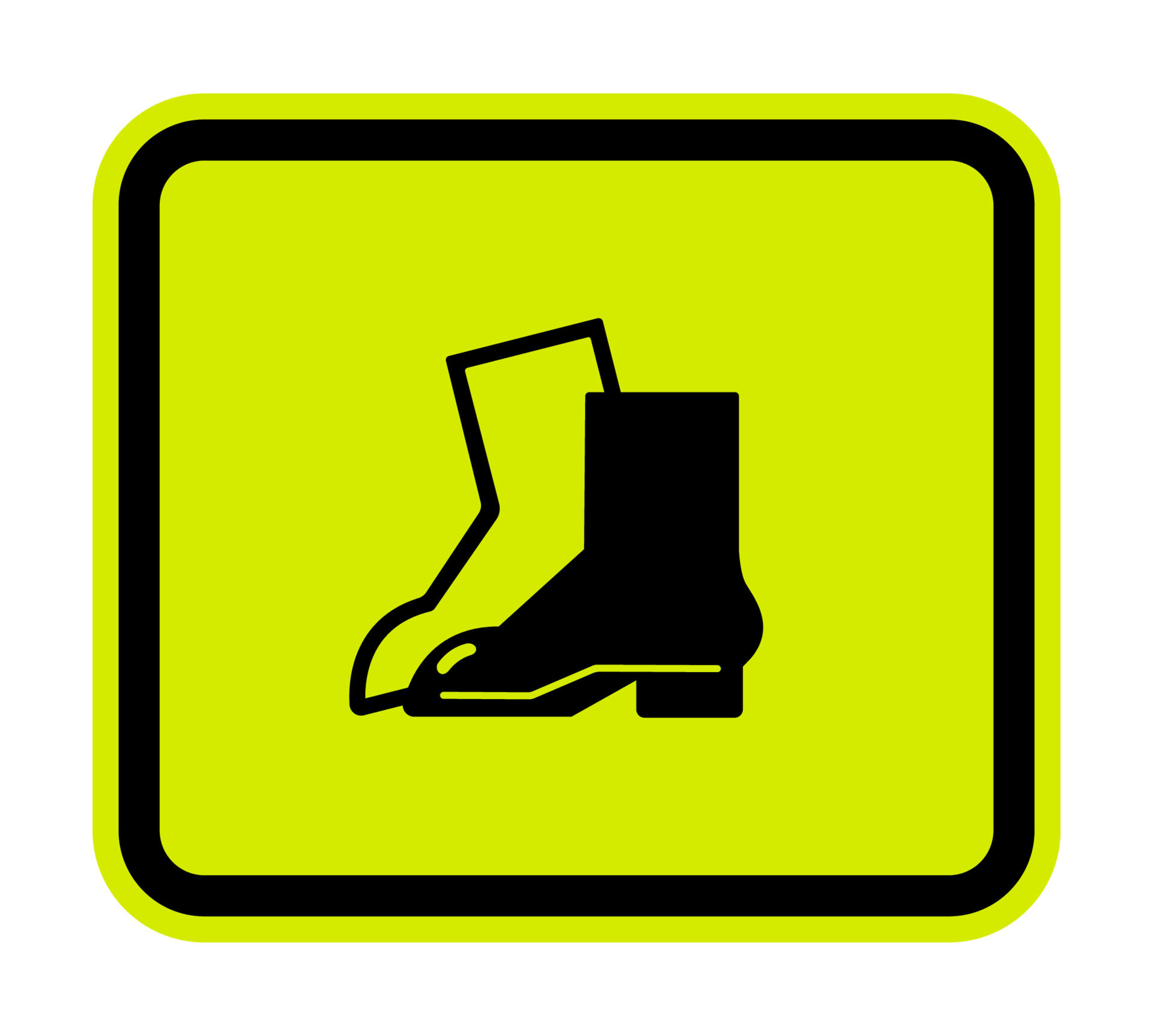 Symbol Wear Foot Protection sign Isolate On White Background,Vector