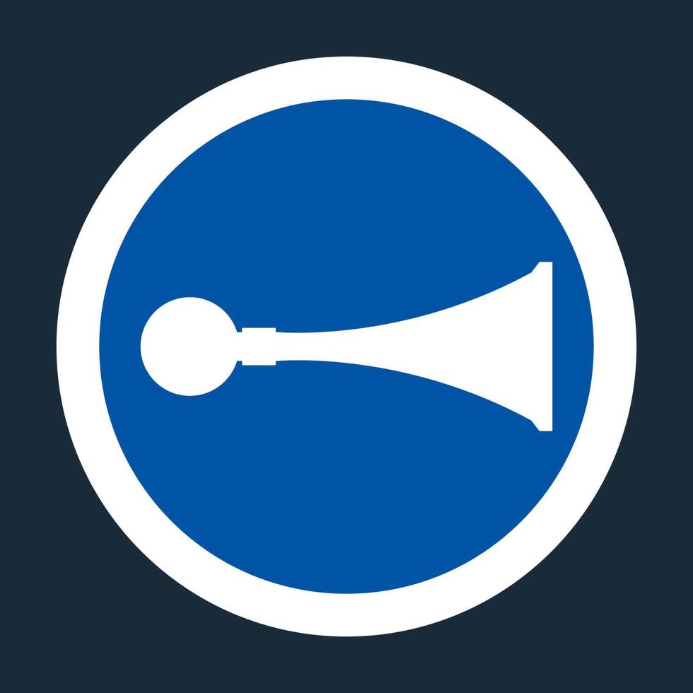PPE Icon.Sound Horn Symbol Sign On black Background On black Background vector