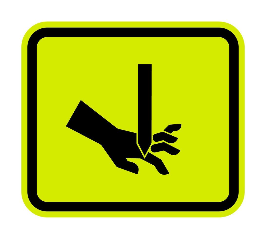 Cutting of Fingers Straight Blade Symbol Sign Isolate on White Background,Vector Illustration vector
