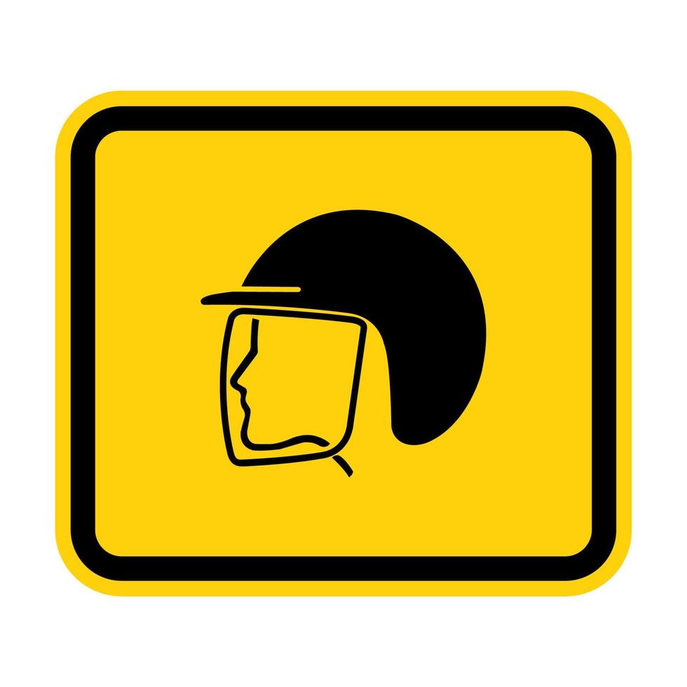 Wear Safety Helmet Symbol Isolate On White Background,Vector Illustration EPS.10 vector
