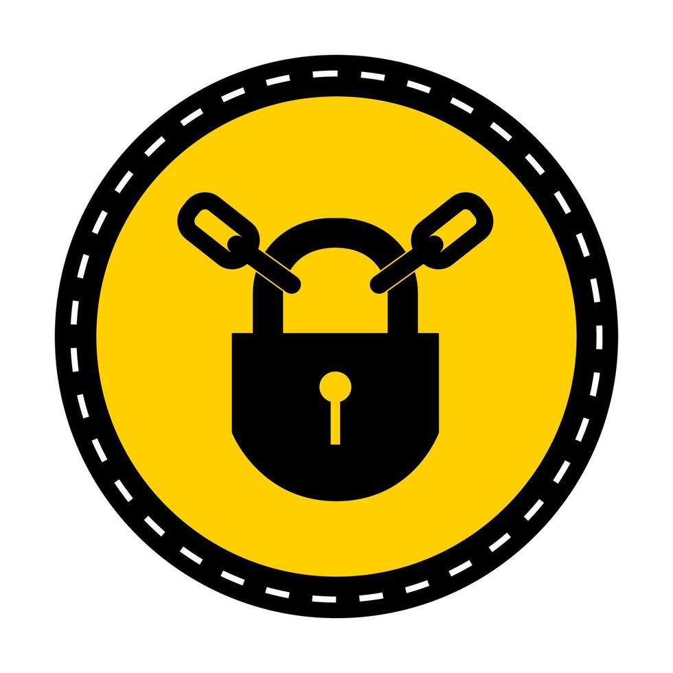 PPE Icon.Keep Locked Symbol Sign On black Background vector