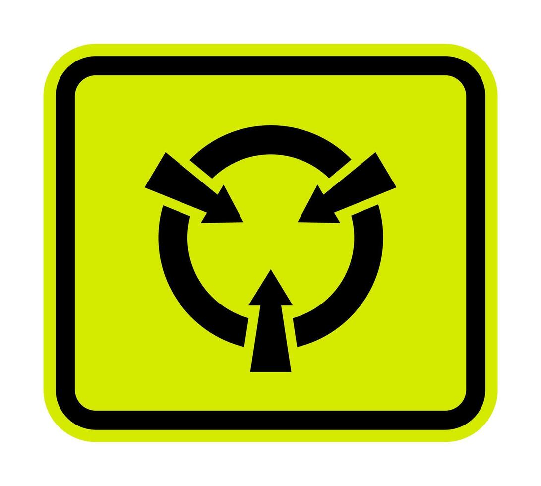 Electrostatic Sensitive Device ESD Symbol Sign Isolate On White Background,Vector Illustration EPS.10 vector
