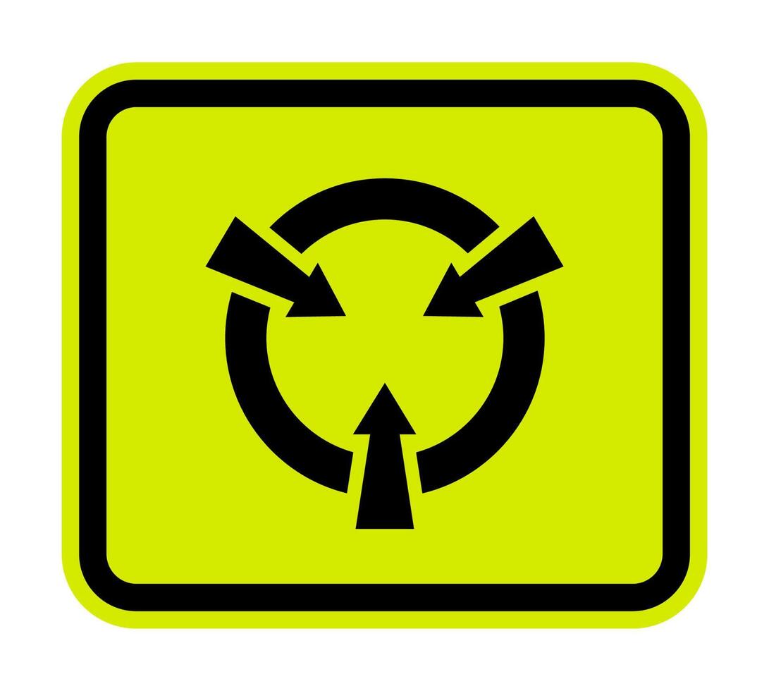 Electrostatic Sensitive Device ESD Symbol Sign Isolate On White Background,Vector Illustration EPS.10 vector