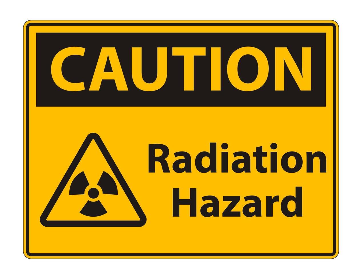 Radiation Hazard Symbol Sign Isolate On White Background,Vector Illustration vector