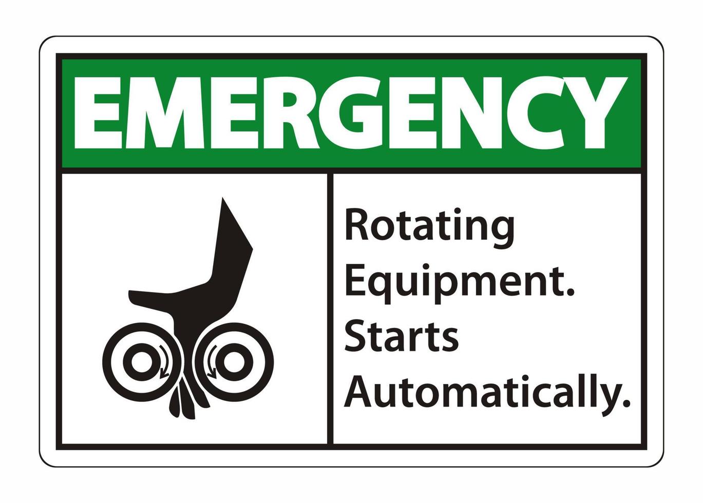 Rotating Equipment.Starts Automatically Symbol Sign Isolate on White Background,Vector Illustration vector