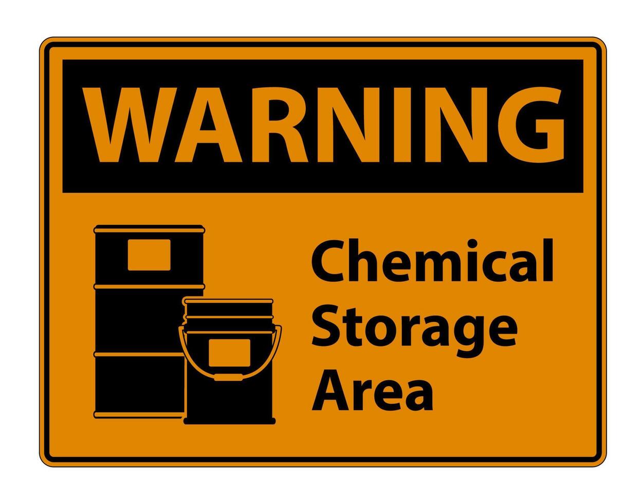 Warning Chemical Storage Symbol Sign Isolate on transparent Background,Vector Illustration vector