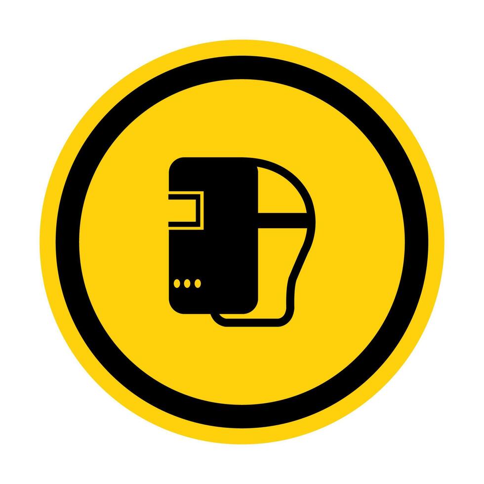 Symbol Wear Welding Helmet Isolate On White Background,Vector Illustration EPS.10 vector