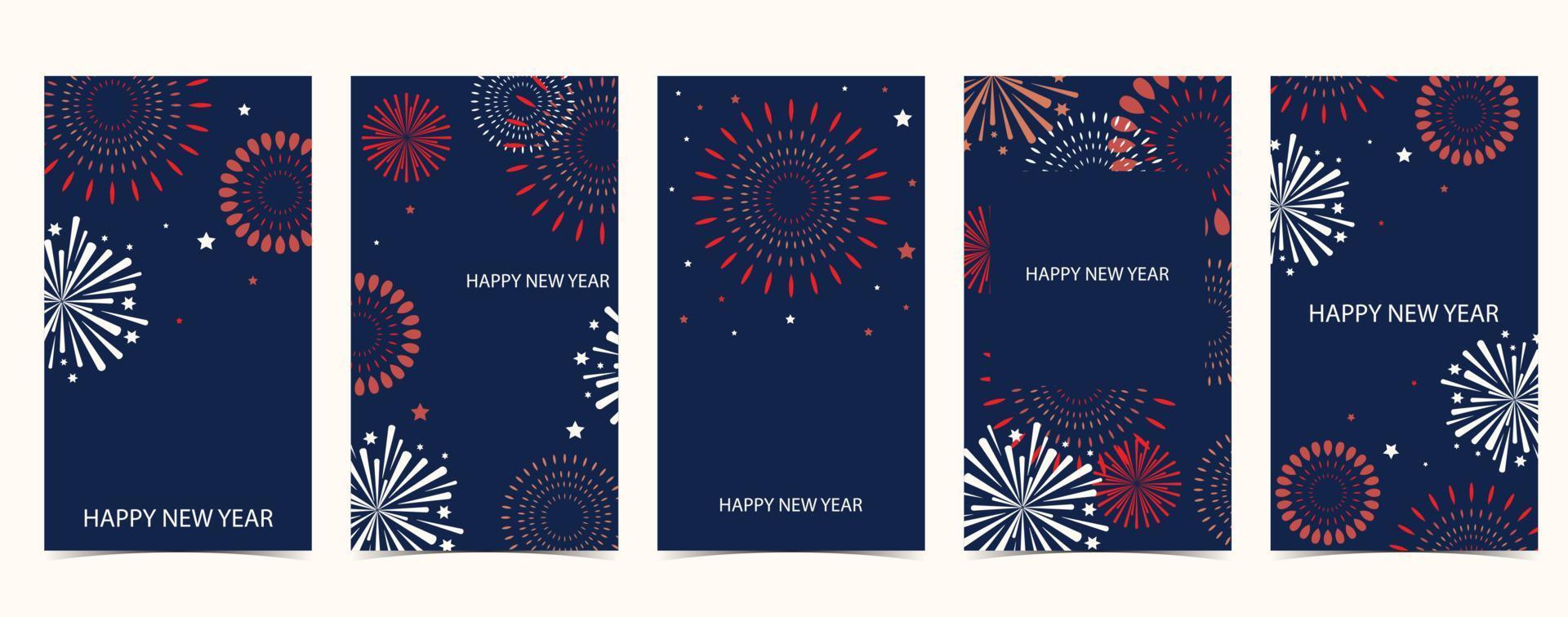 Color firework background for social media, website vector