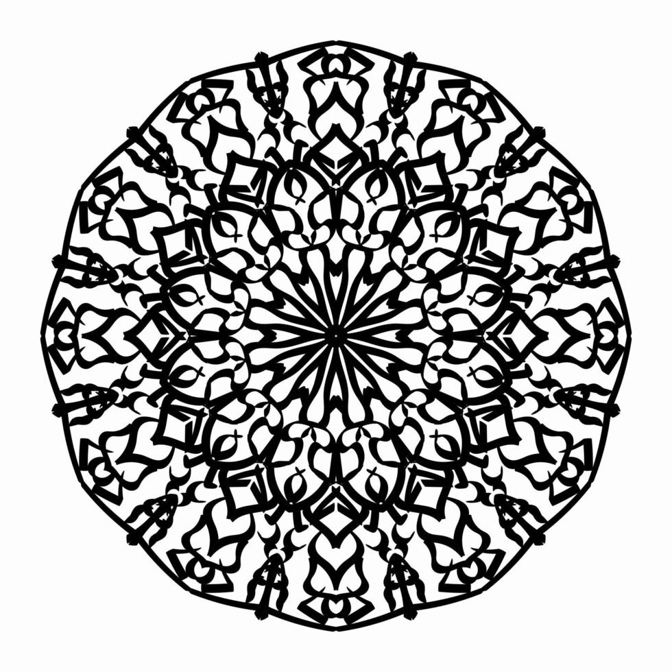 Vector round abstract circle. Mandala style.