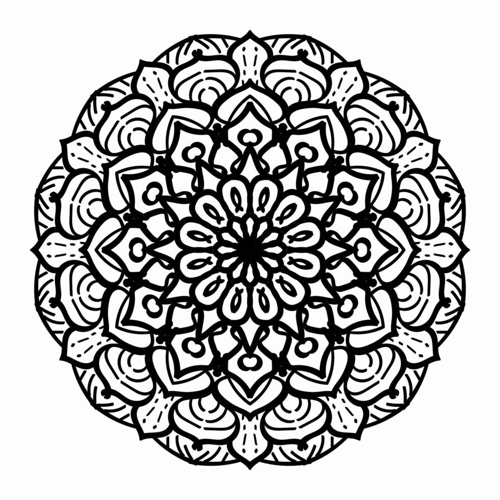 Vector round abstract circle. Mandala style.