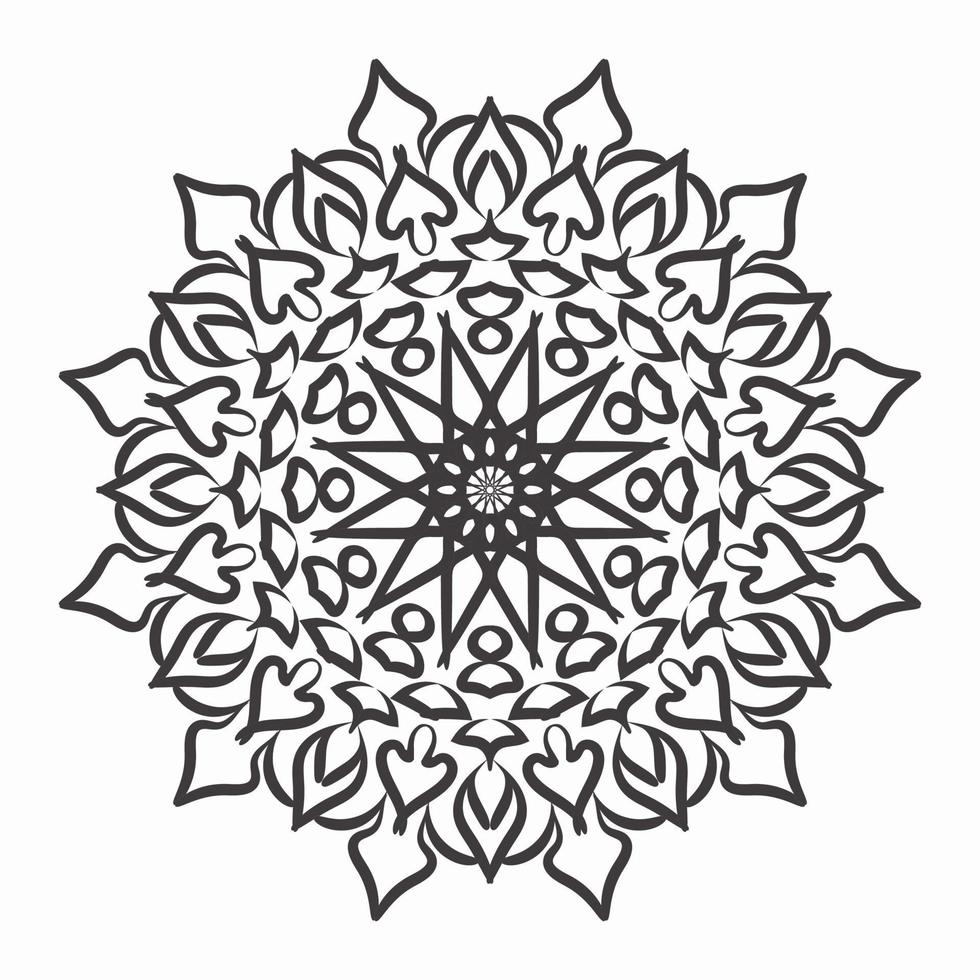 Circular pattern mandala art decoration elements vector