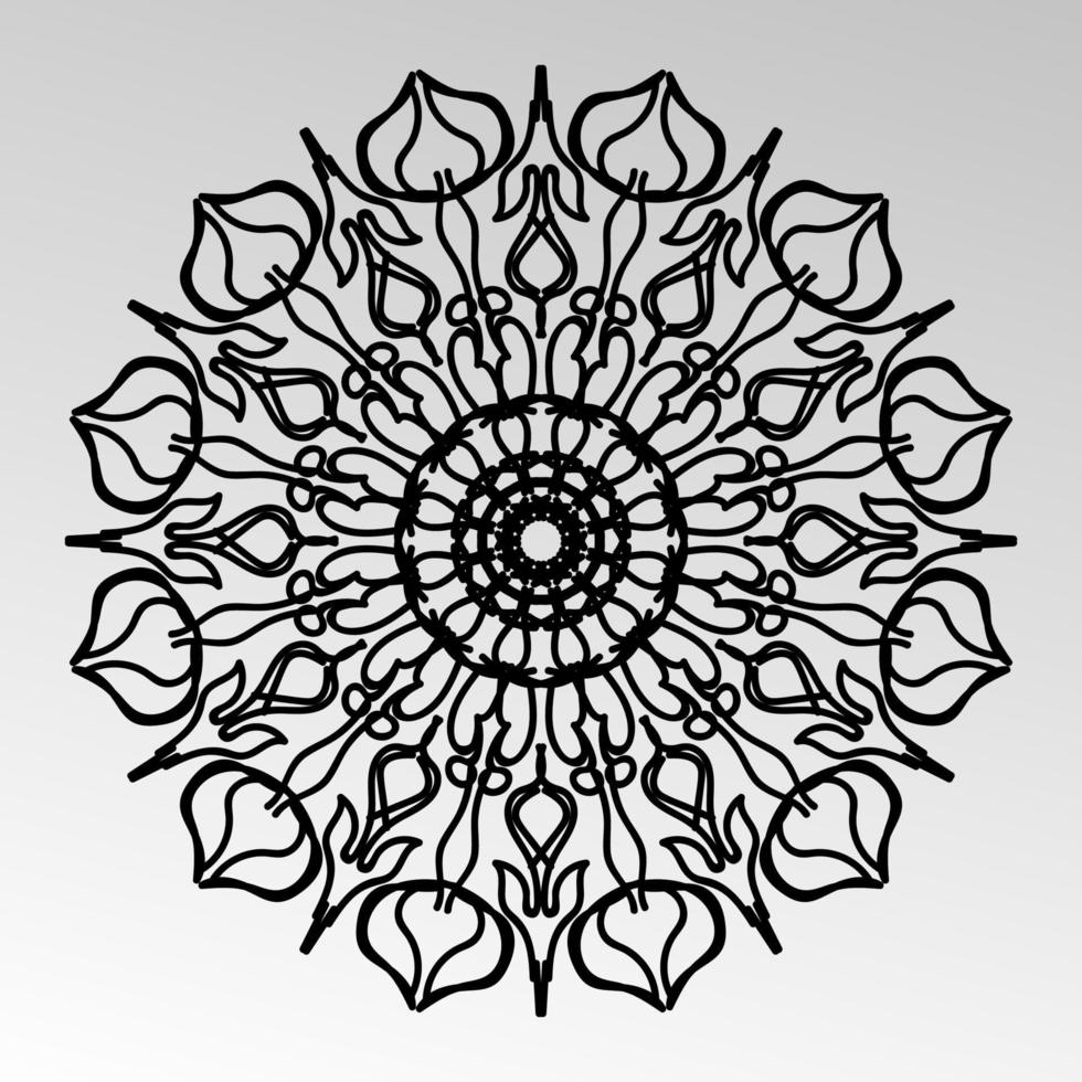 Vector round abstract circle. Mandala style. EPS 10