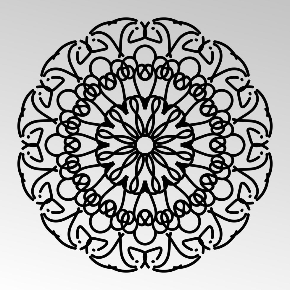 Vector round abstract circle. Mandala style. EPS 10