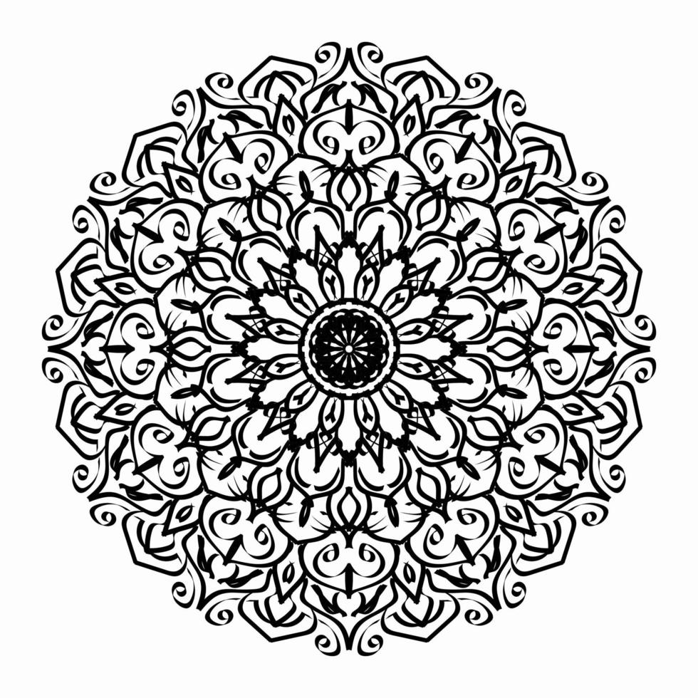 Vector round abstract circle. Mandala style.