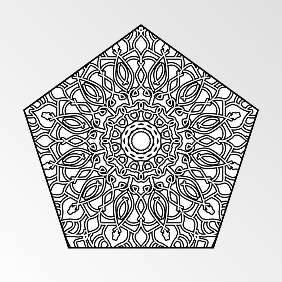 Vector round abstract circle. Mandala style.