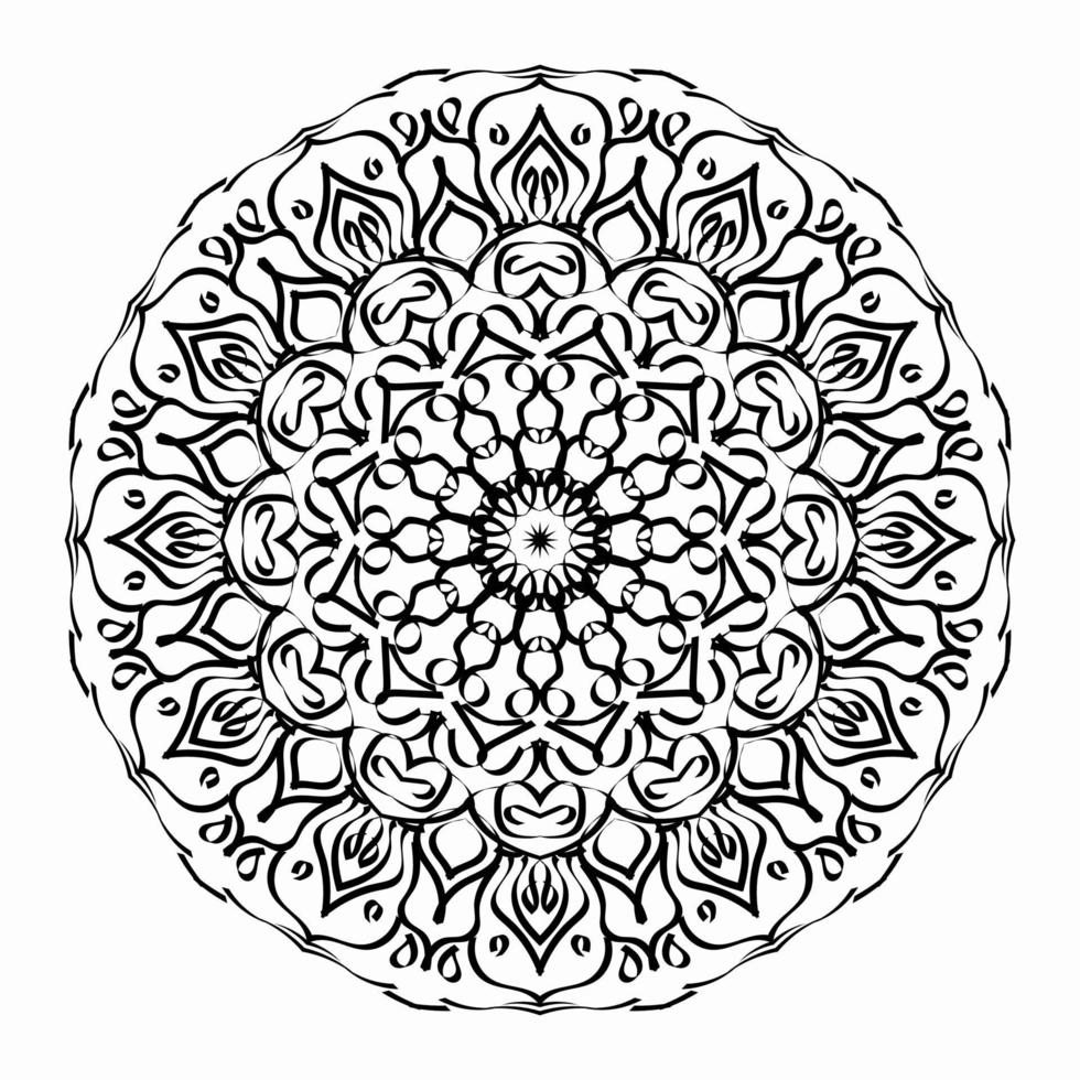 Vector round abstract circle. Mandala style.