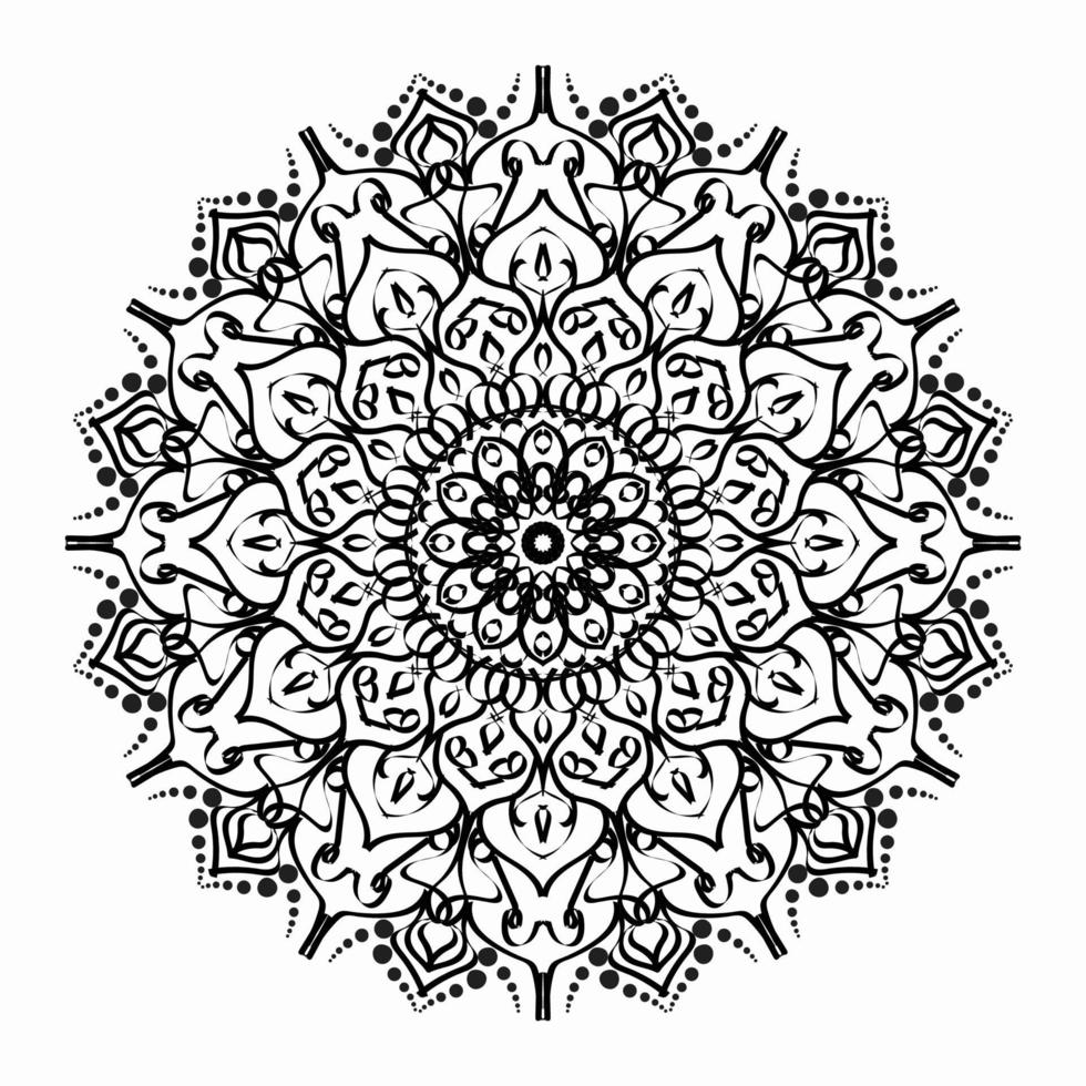 Vector round abstract circle. Mandala style.