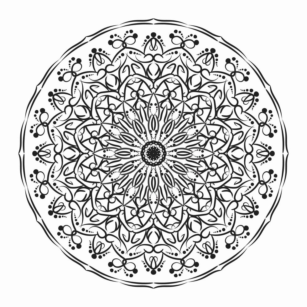 Vector round abstract circle. Mandala style.