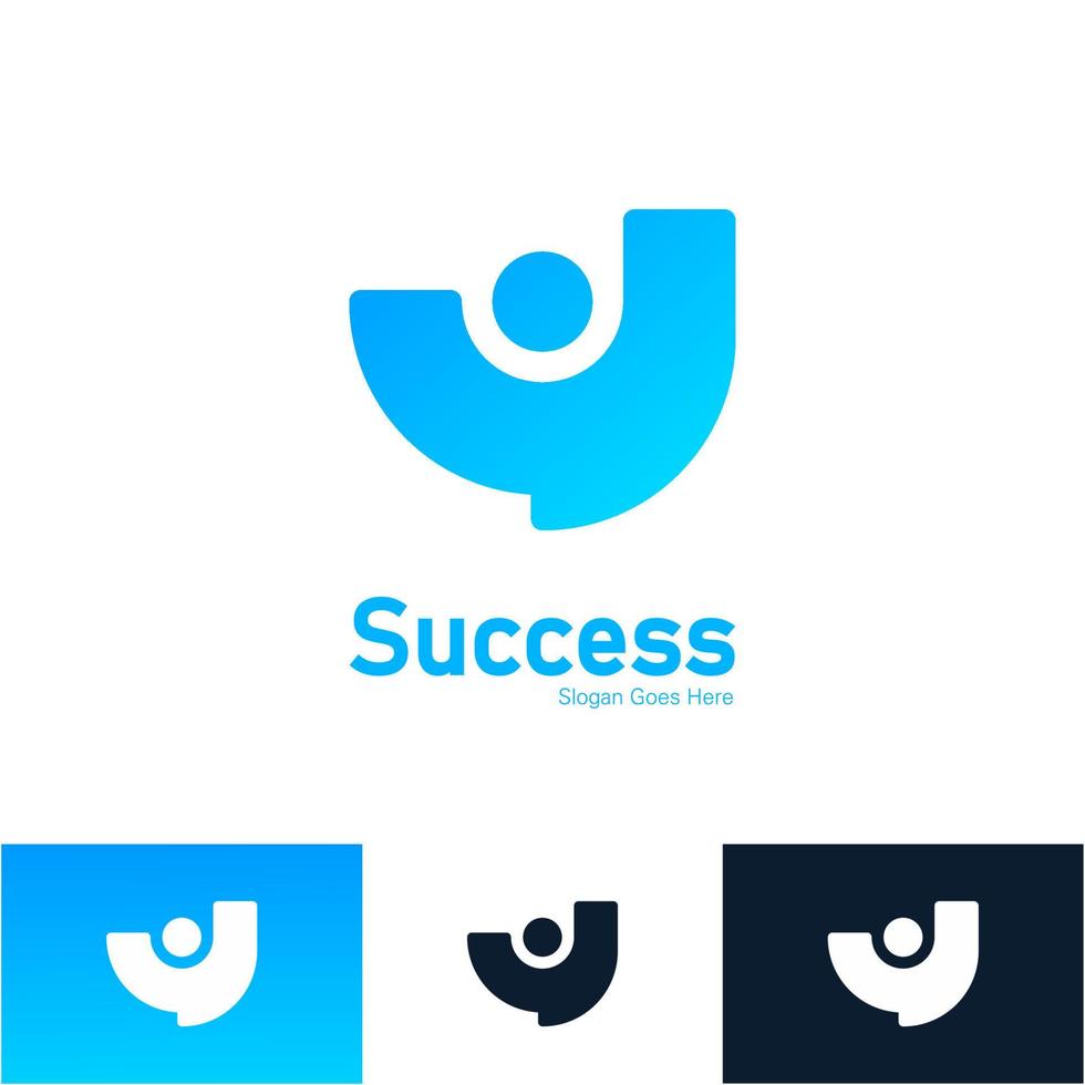 success chat conversation design logo people reach dream purpose goal breakthrough business progress Man Icon Element Template Adoption and community care teamwork vector