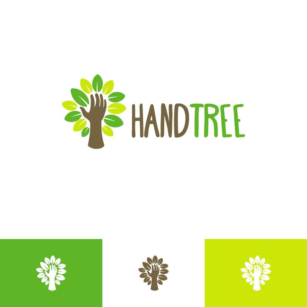 Education LogoEducation  learning logo template modern vector abstract design concept hand tree kids play toys icon emblem for courses classes schools baby care green brown