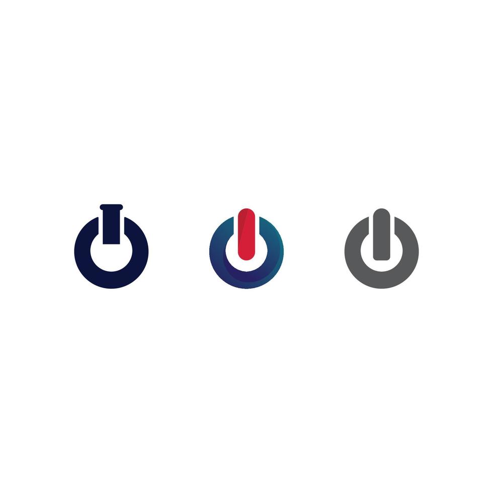 the power vector, flash ogo and thunderbolt and icon electricity illustration template design vector