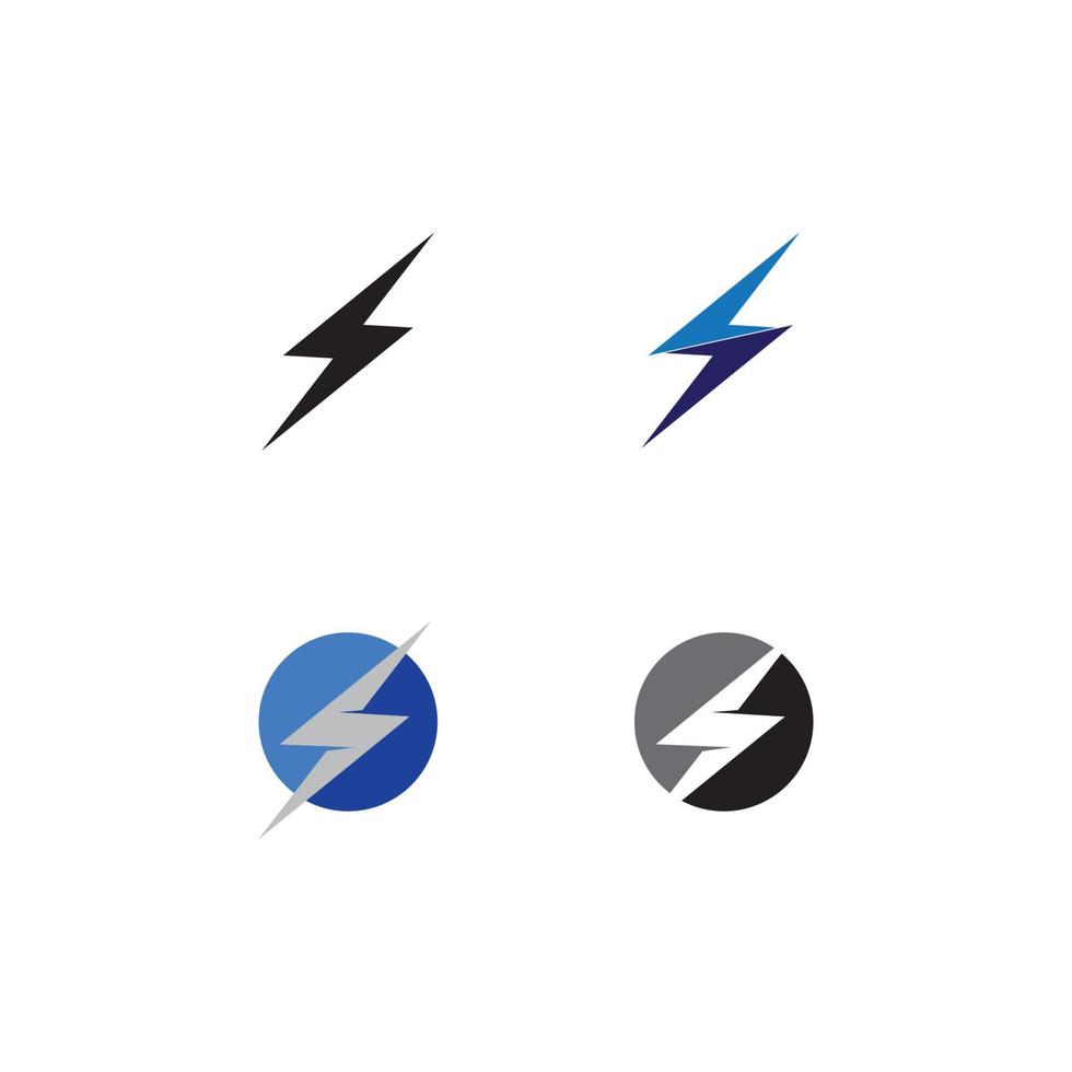 the power vector, flash ogo and thunderbolt and icon electricity illustration template design vector