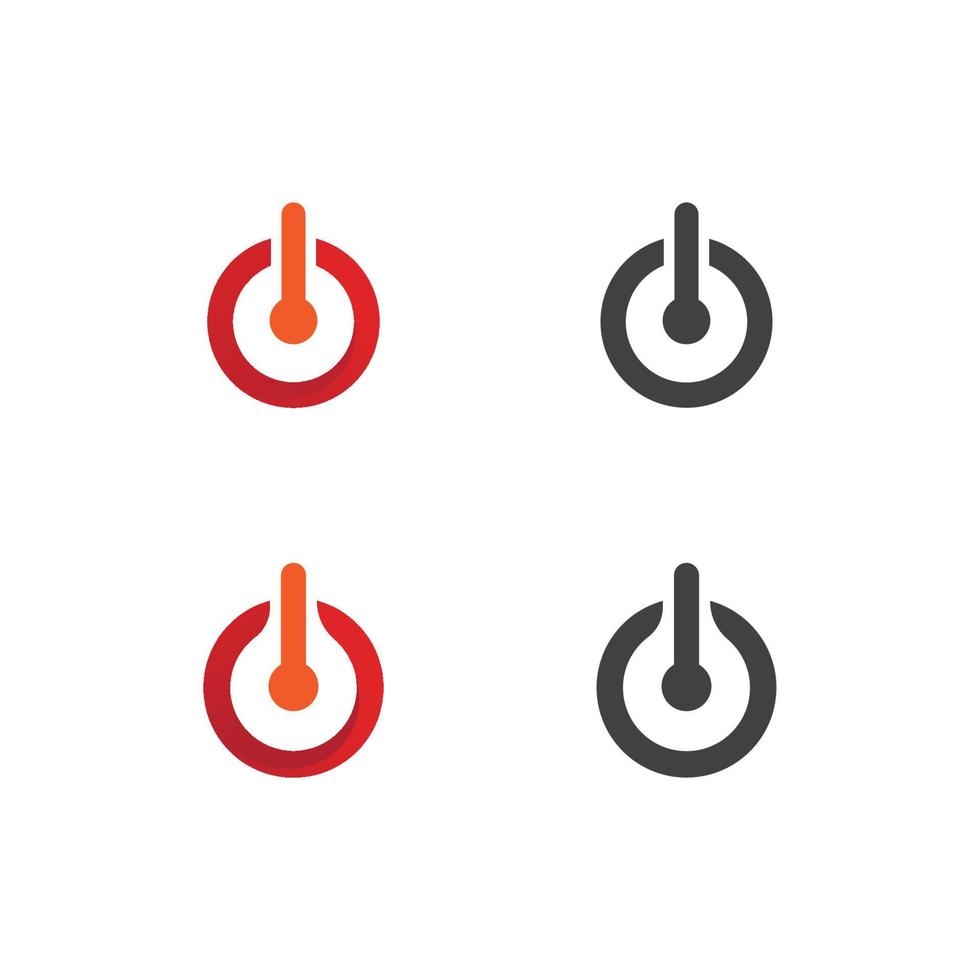 the power vector, flash ogo and thunderbolt and icon electricity illustration template design vector